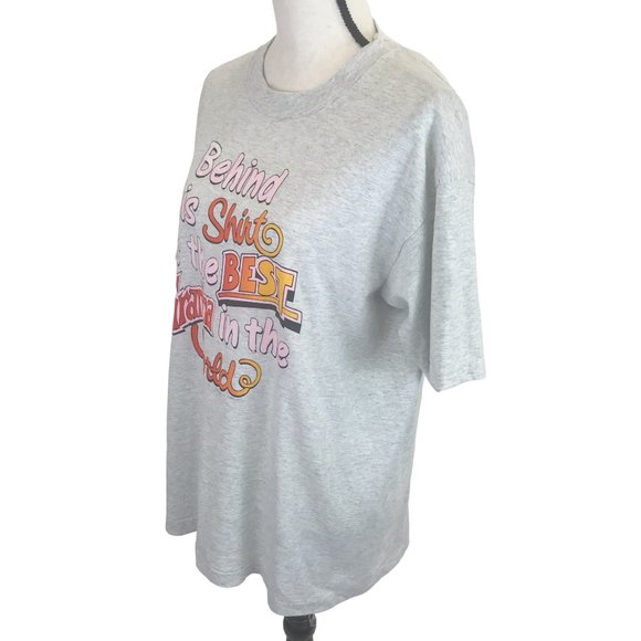 Fruit Of The Loom Womens Gray "Best Grandma"Short Sleeve Tee Shirt L - Picture 3 of 6